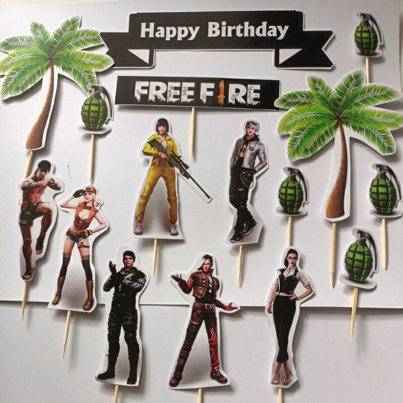 topper cake ff / hiasan kue ulangtahun