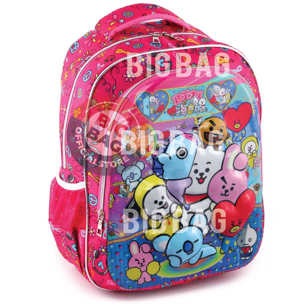 Tas Ransel Anak Perempuan Karakter UKURAN SD - 4D Emboss Clarity - BT*S Tas 4D Timbul Tas Timbul