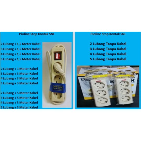 Pioline Stop Kontak / Terminal Kuningan / Stop Kontak Murah Berkualitas