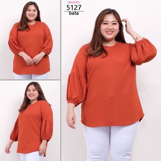 BAJU BLUS BLOUSE 5127 WANITA JUMBO LD 130cm BAJU IBU HAMIL XXL XXXL LENGAN PANJANG SPANDEX OVER SIZE