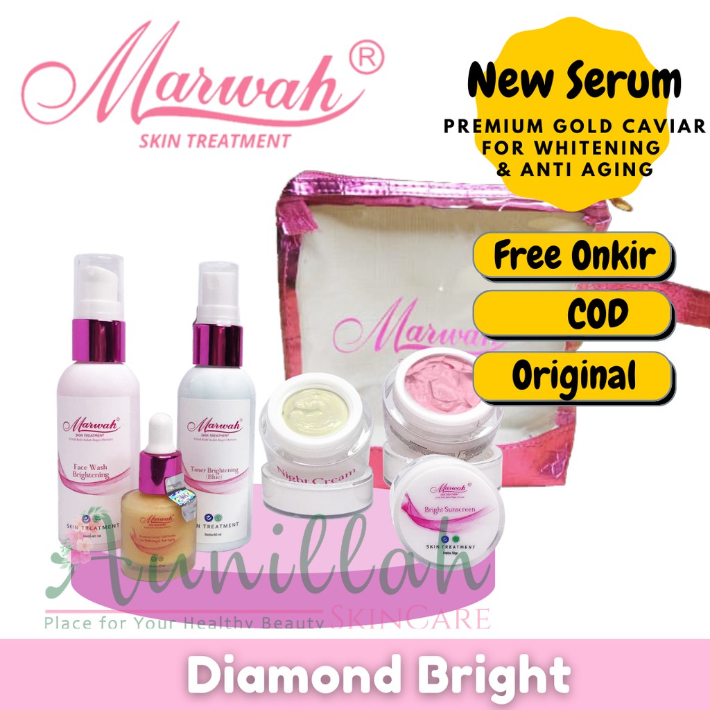 Marwah Skincare Diamond Bright Cream Pemutih Wajah BPOM