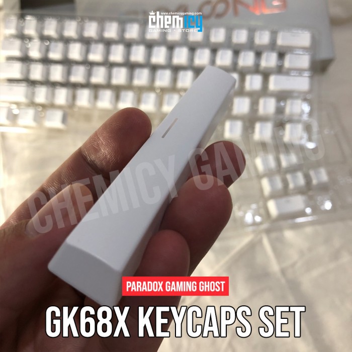 Paradox Gaming GHOST DIY GK68X ABS Double Shot Keycaps White