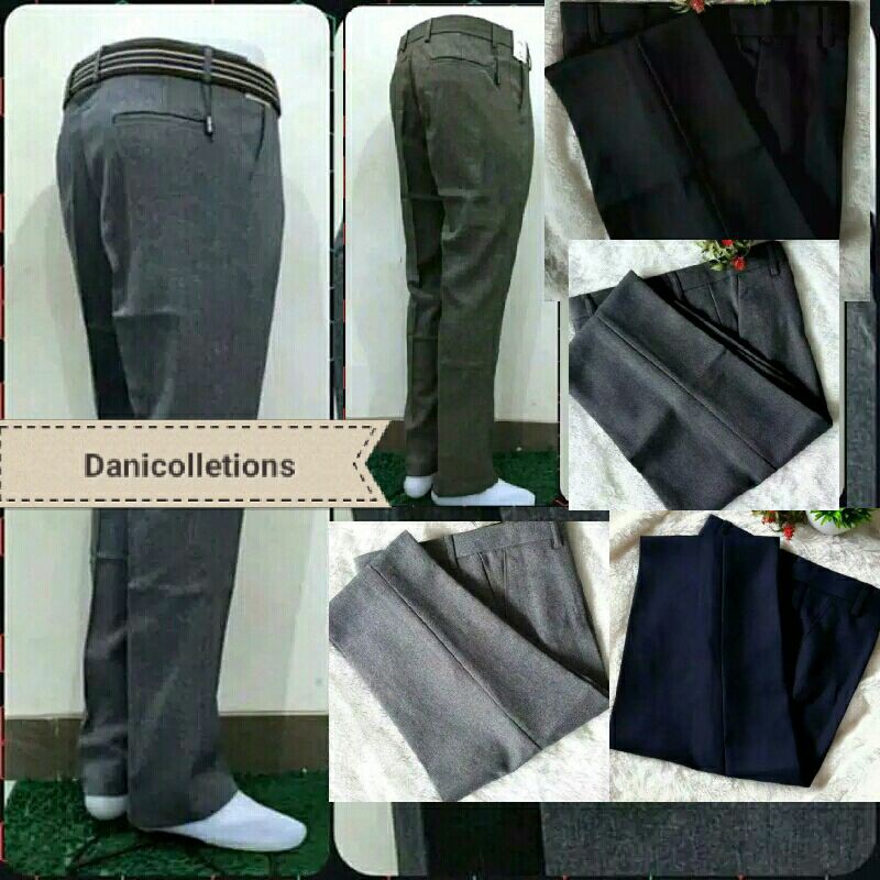 (Bayar di tempat)Celana formal model slim/panjang bahan kerja/kantor size 27-38