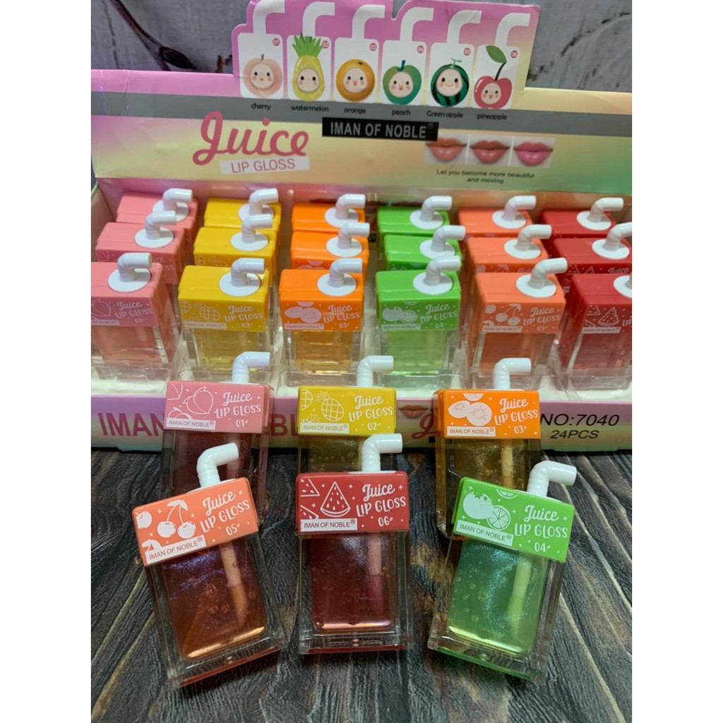 ( 3 pcs ) New Lip Gloss Juice Iman of Noble - 7040