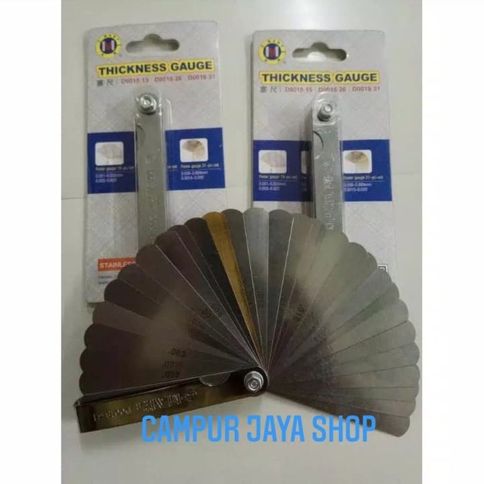 Feeler Gauge/Alat Ukur Ketebalan/Celah Klep/Clep/31 Blades C-Mart