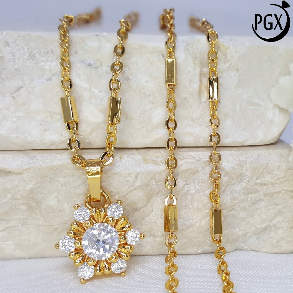 PGX Kalung Wanita Xuping Perhiasan Lapis Emas Aksesoris Fashion Premium - XD116