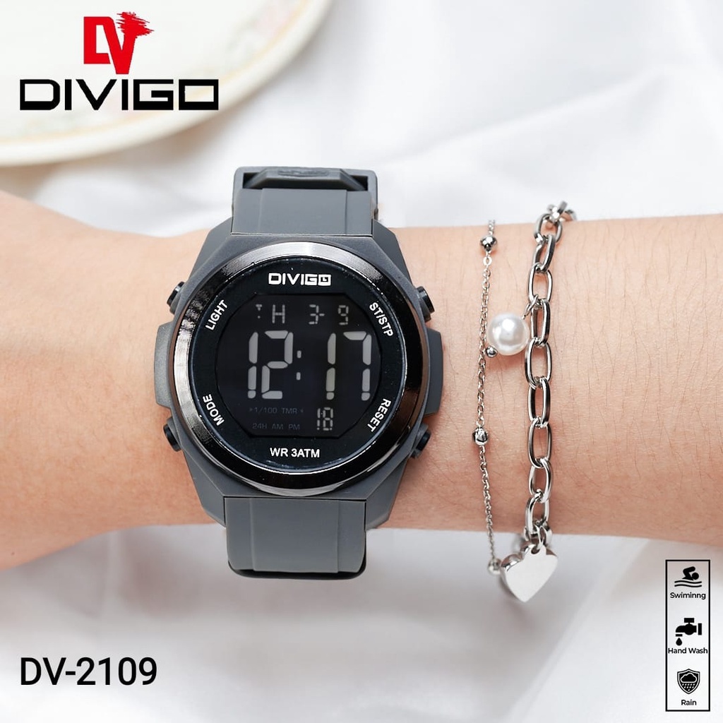 Beta0909 Jam Tangan Digital Pria Wanita DV-2109 Water Resistant 3ATM