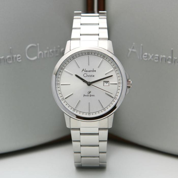 Alexandre Christie AC1014 Silver Original Jam Pria Alexandre Christie AC 1014