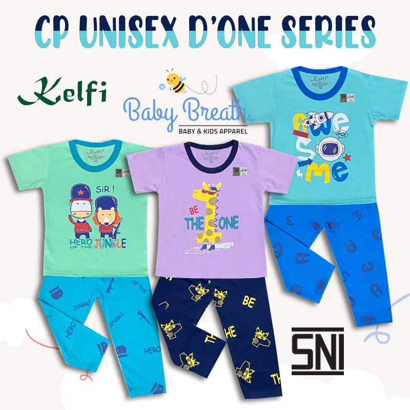 [SNI] KELFI SETELAN BAJU ANAK UNISEX 1-8 TAHUN "D'ONE EDITION" / SETELAN BAJU ANAK KELFI
