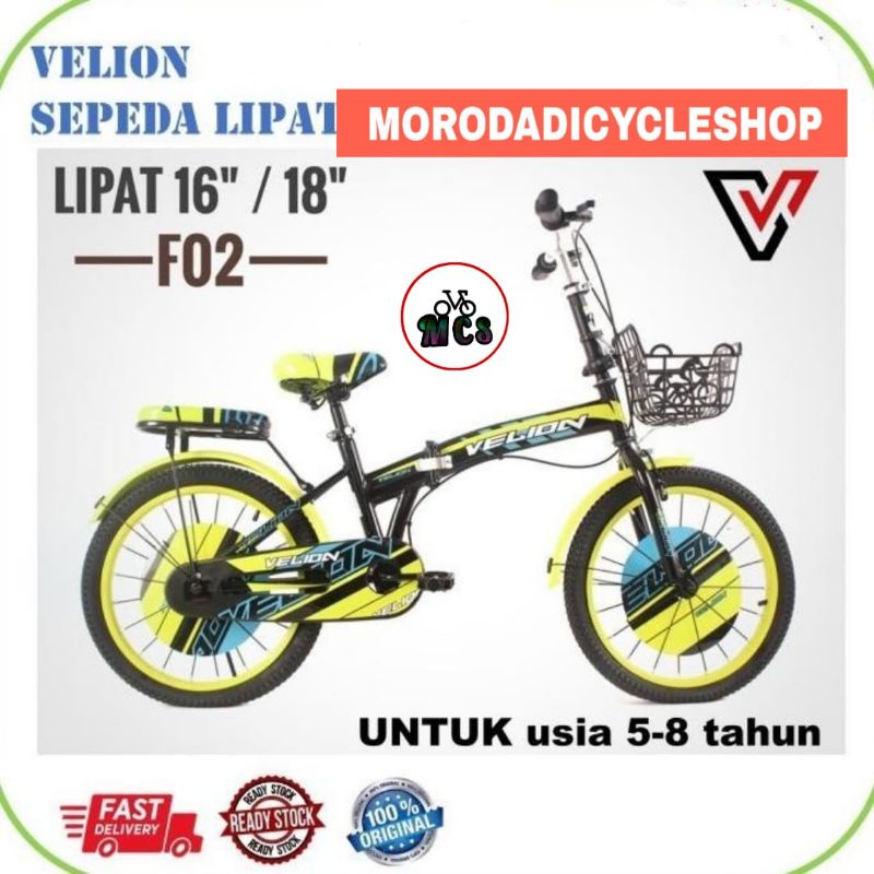 Sepeda Lipat 16 & 18 inch Folding Bike Velion Sepeda Lipat Anak