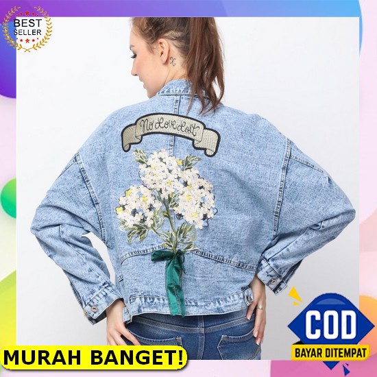 Jaket Wanita Jeans Oversize Import Jins Jacket Lepis Cewek Jumbo Tu989 Cr Orin Crop Jaket Jeans Wani