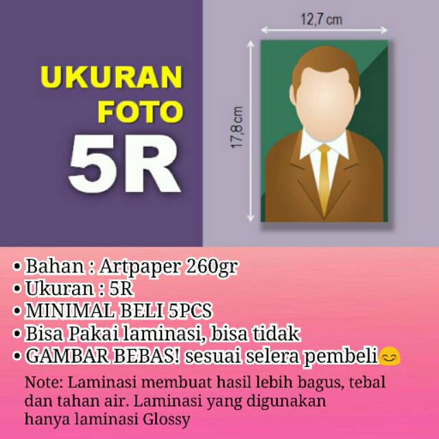 CETAK FOTO UKURAN 5R