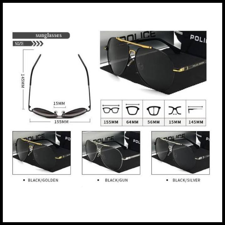 New Arrival - Kacamata Pria Sunglass Original Police Seri 758 Polarized