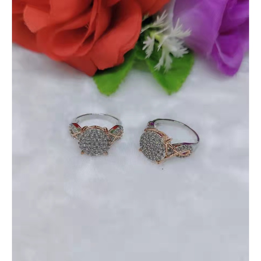 Cincin Kombinasi Permata Lapis Emas Perhiasan B52-55