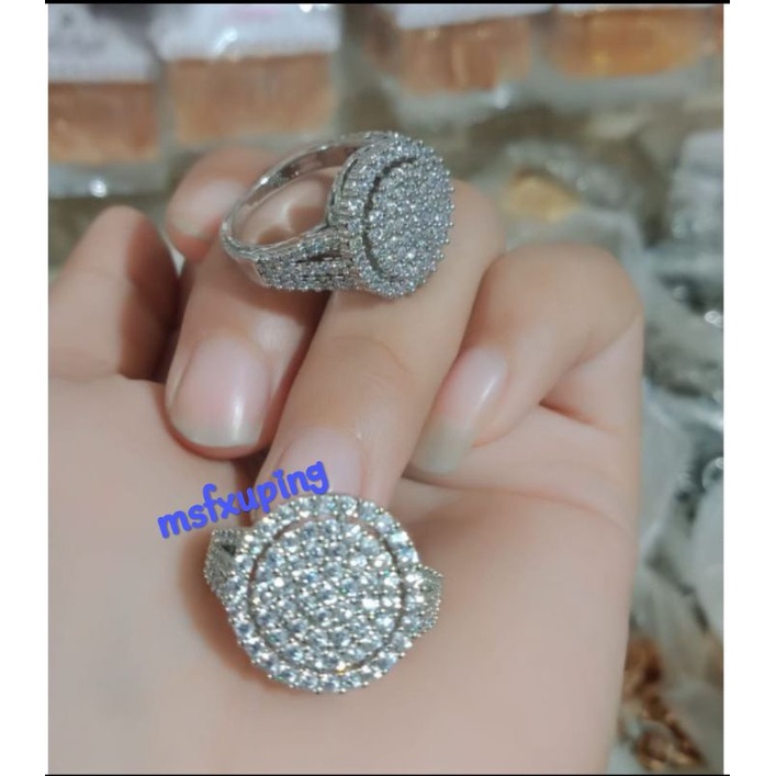 CINCIN SILVER PERMATA PULL BERLIAN MEWAH