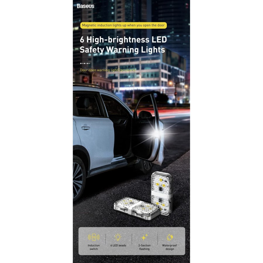 LAMPU PINTU MOBIL BASEUS SAFETY CAR DOOR OPEN WARNING LIGHT LED