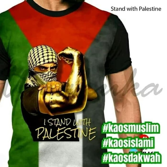 baju kaos tshirt STAND OF palestina dakwah muslim islami umakuka 3d fullprint original murah keren