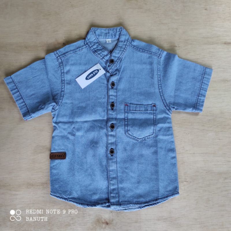 TERBARU KEMEJA JEANS ANAK LAKI LAKI SIZE 1-7 TAHUN / KEMKO ANAK MAT DENIM