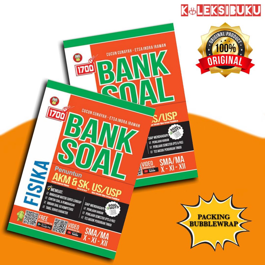 BANK SOAL 1700 SMA AKM&SK US/USP / MATEMATIKA/FISIKA/KIMIA/BIOLOGI/SEJARAH/GEOGRAFI/SOSIOLOGI/EKONOM-FISIKA
