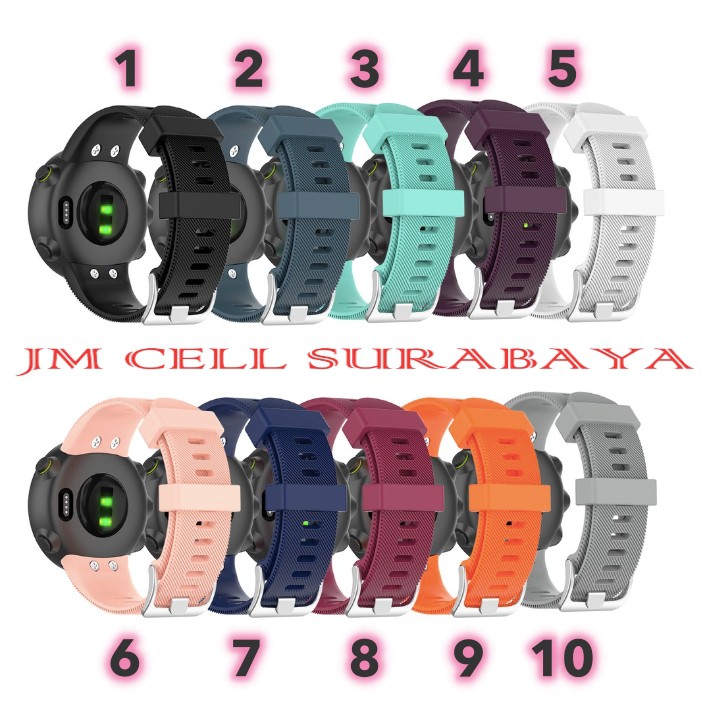 Tali Jam Garmin Forerunner 45 (Bukan 45s) - Watch Strap Rubber Silikon