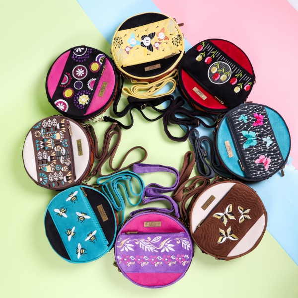 Makara Etnik MCO Canteen Organizer Tas Bulat Slempang Premium Wanita SlingBag Multifungsi Bordir