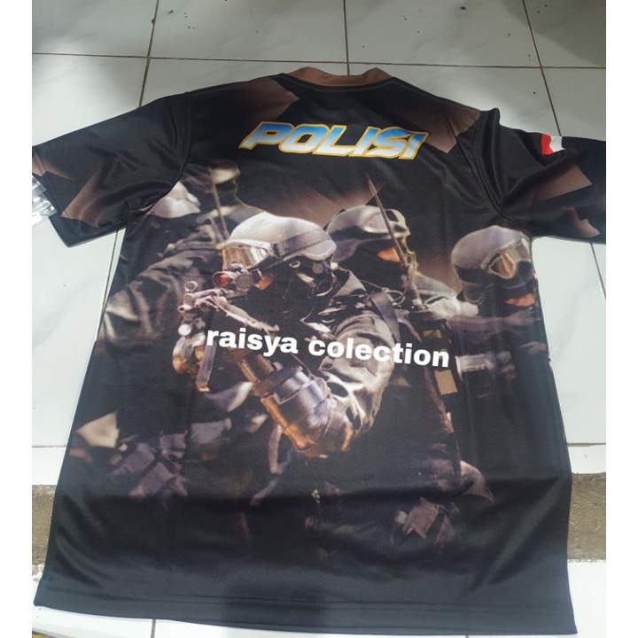 kaos polisi bahan jersey / kaos polri sablon / kaos polisi premium