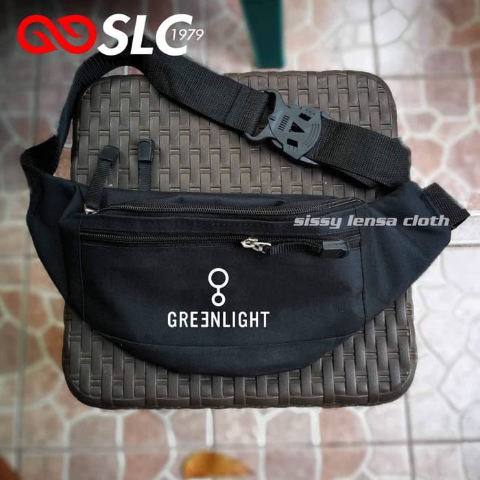 Murah Sef Promo Waistbag Pria Trm Waterproof Lipat Tas Ping FR708  Selempang Waist Bag Greenlight