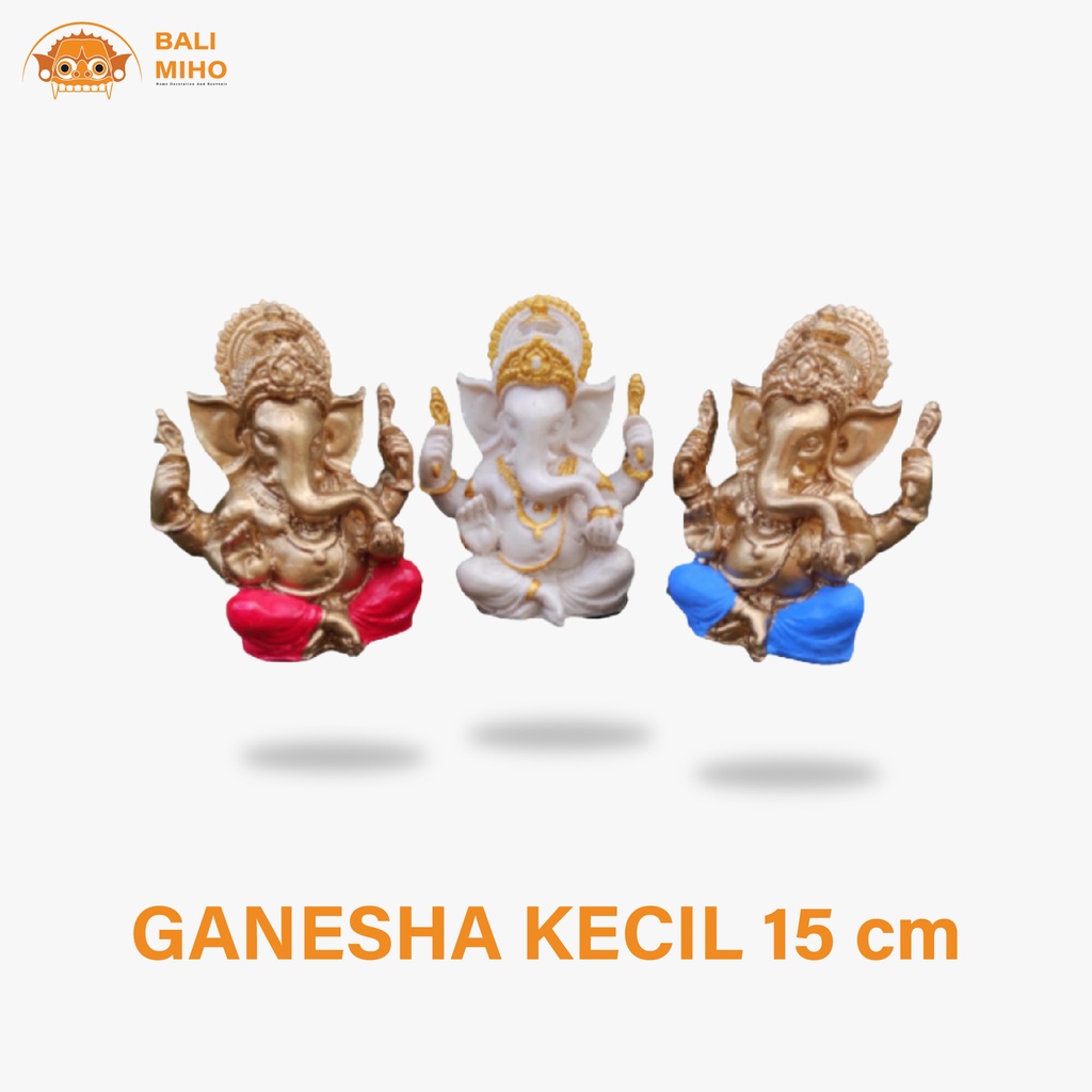 Patung Baby Ganesha Tinggi 15 cm - Ganesha Resin - Miniature Resin - Patung Dewa Ganesha - Patung Ga