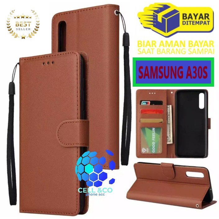 Flip cover SAMSUNG A30S Flip case buka tutup kesing hp casing flip case leather wallet