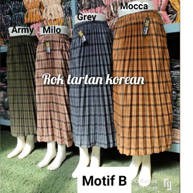Barang Pilihan.. Rok Plisket Premium Rok Plisket Tartan Korea Rok Plisket Kotak