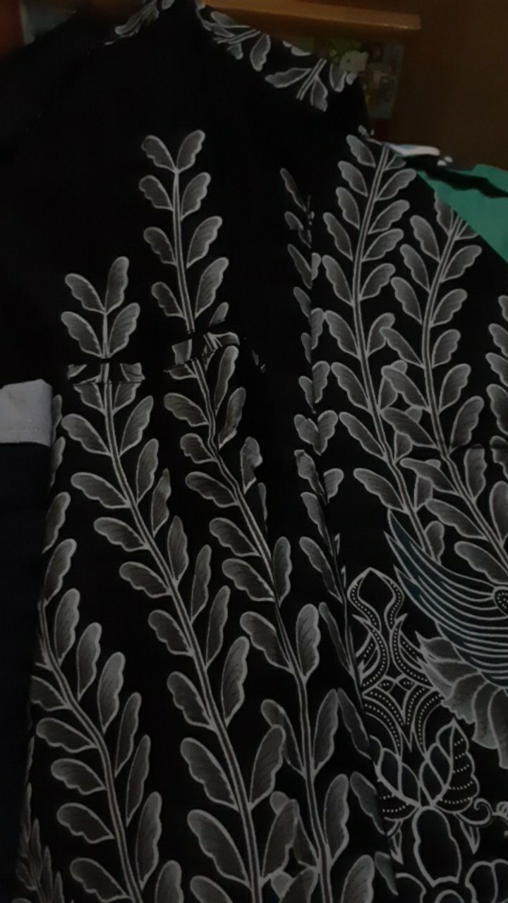 M231 Kemeja Pria Batik Panjang Hitam 1721b