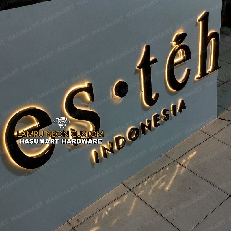 Huruf timbul custom(Model Outerglow) / letter sign / lampu neon/ Neon Sign