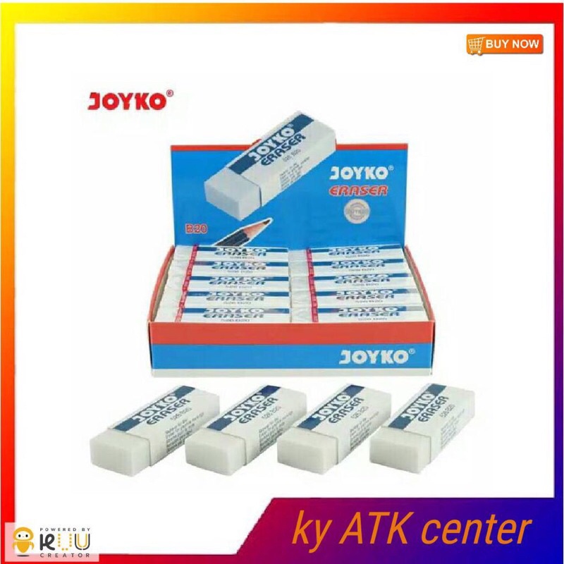 

Penghapus Pensil Joyko B-20 Besar ( 20 Pcs ) ER20 Putih /