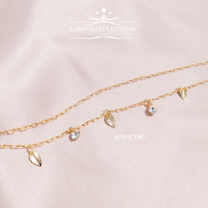 Gelang kaki wanita gelang kaki 2 layer gelang kaki gold gelang kaki fashion gelang kaki titanium