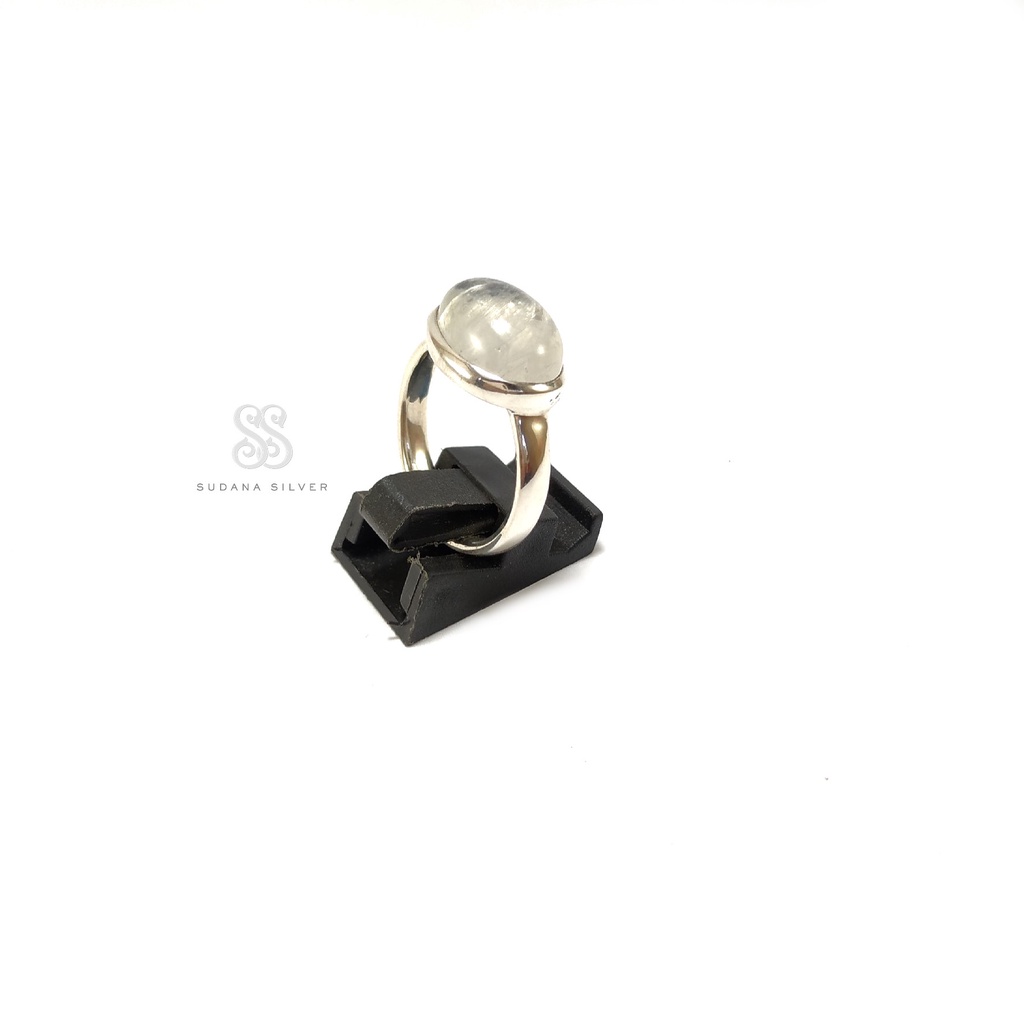Cincin Moonstone Batu Bulan Perak 925 Handmade Bali