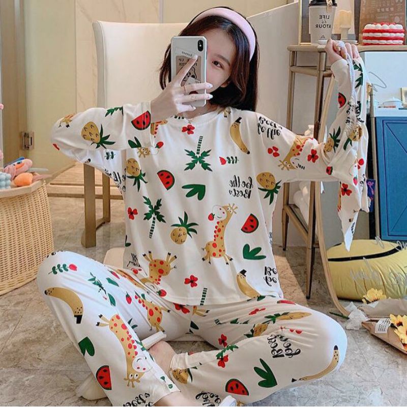 Babydoll Impor dewasa PP lengan panjang piyama