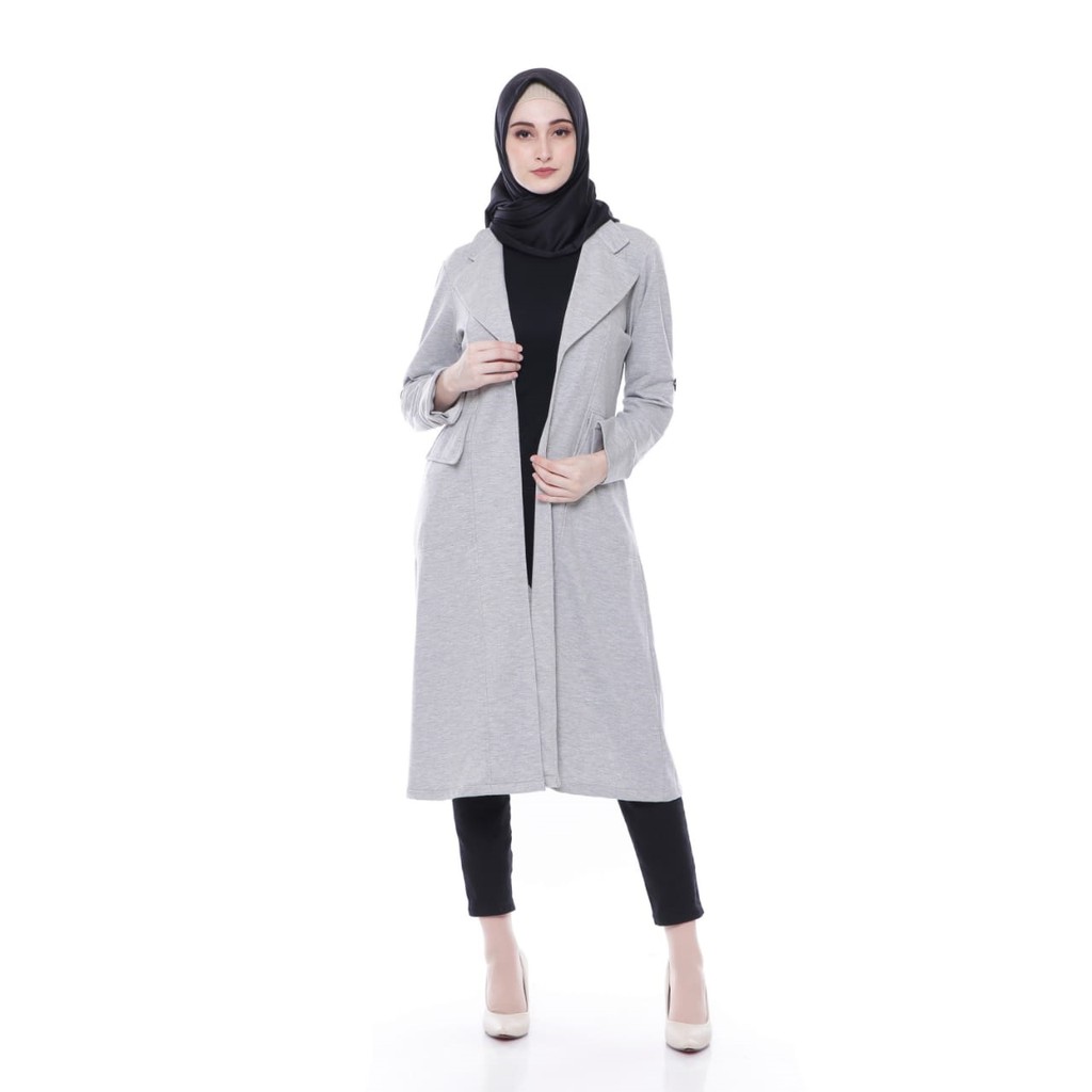 Cod Yuk Pakaian Wanita Jaket Model Blazer Wanita Muslimah Size S Xl Grayscale Bandung Shopee Indonesia