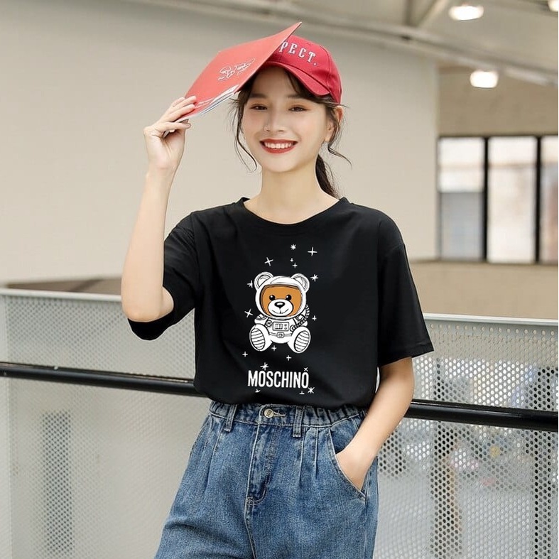 MYSTIQUE.ID-BAJU KAOS BEAR MOSCHINO T-SHIRT LUCU DAN AESTHETIC