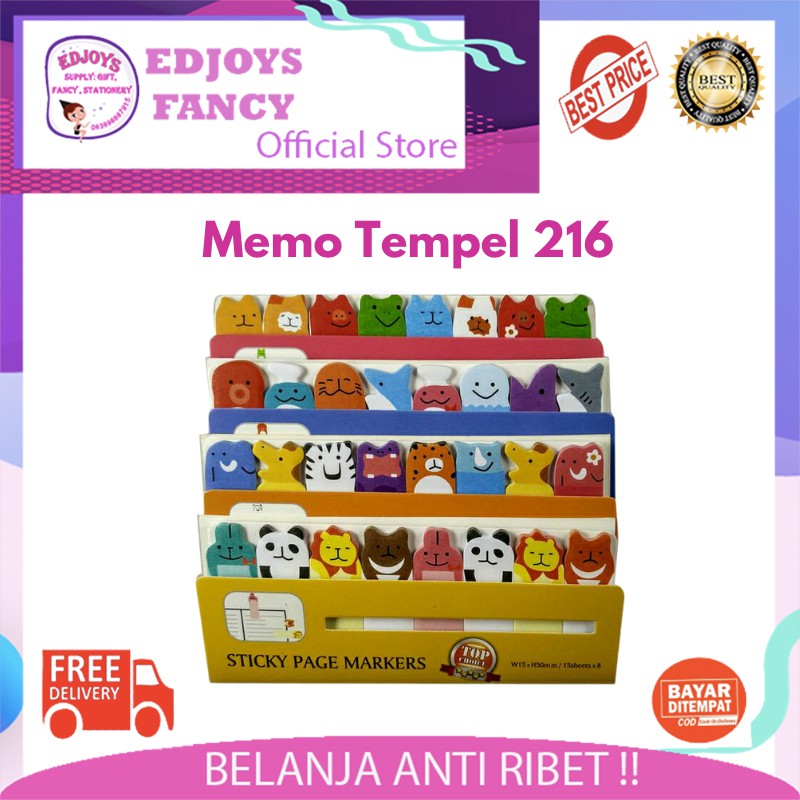 

Catatan tempel / note tempel / memo tempel fancy animal cute 216