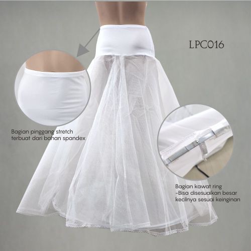 [PRODUK FAVORIT] PETIKUT WEDDING PETTICOAT ROK DALAMAN PENGEMBANG GAUN PREMIUM LPC016