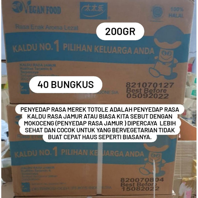 

1 DUS KOTAK KARTON TOTOLE MOKOCENG SEDANG 200G KALDU JAMUR VEGAN FOOD