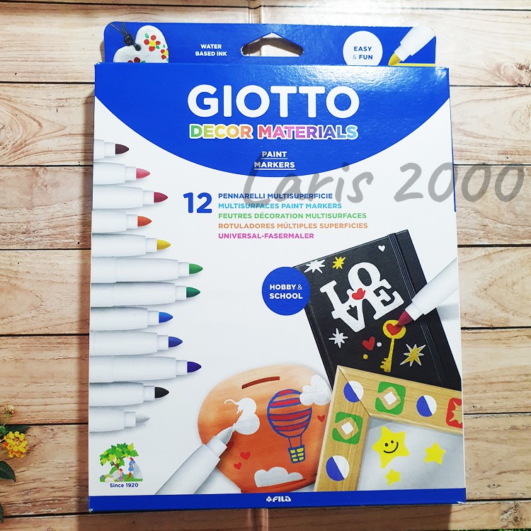 

Spidol Giotto Decor Material Set 12 Warna
