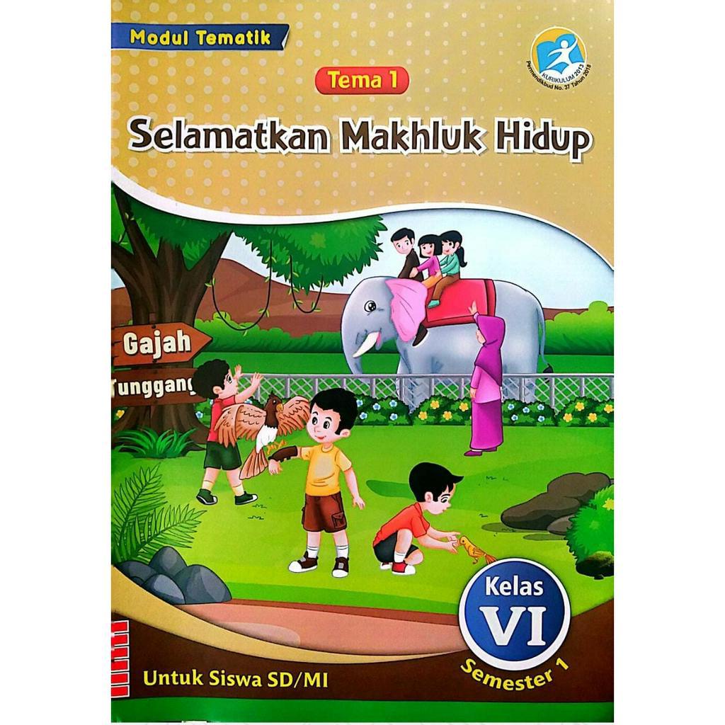 Buku LKS Tematik Tema 1,2,3,4,5,6,7,8,9 Kelas 6 SD/MI Semester 1 &amp; 2 kurikulum 2013