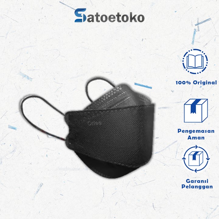 MASKER ORLEE KF94 4PLY EMBOSS ORLEE  EVO 3D ISI 10 - HITAM