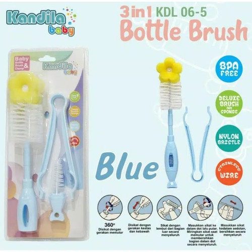 Makassar ! Bottle Brush Sikat Botol Bayi Kandila 3 in 1 KDL 06-5