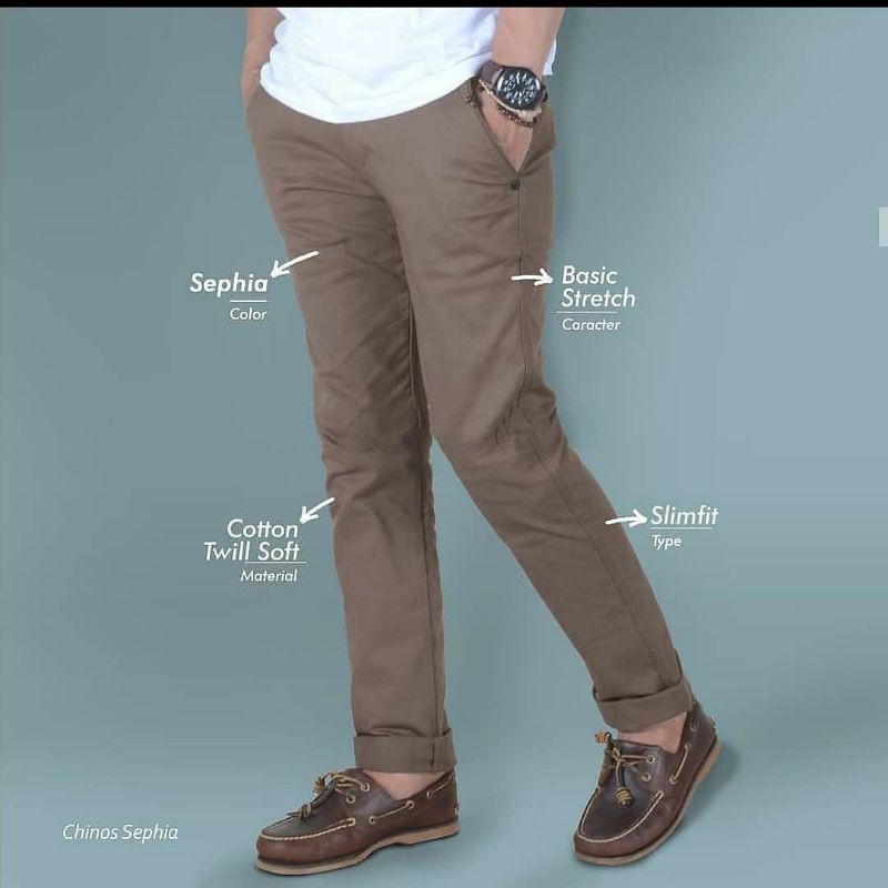 [ COD ] ORIGINAL CELANA CHINO-CHINOS PANJANG PRIA SLIM FIT STRETCH CASUAL-erigo chino pants