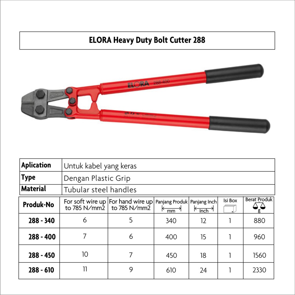 

Elora Heavy Duty Bolt Cutter 288