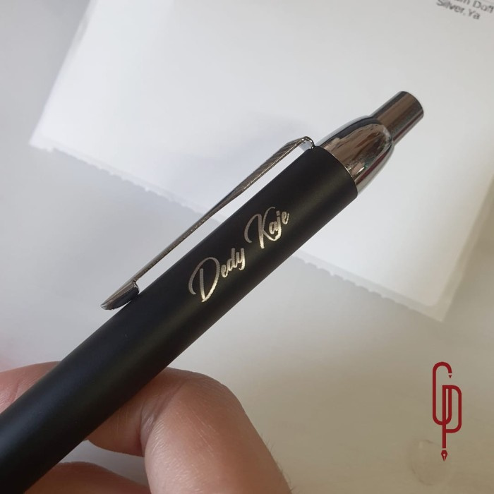 

MURAH Pulpen Metal Model Parker + Custom Nama - LQ Black GT
