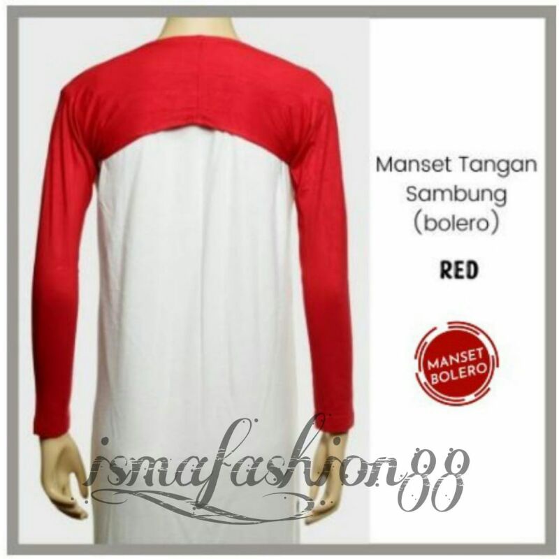 BOLERO MANSET SAMBUNG MANSET LENGAN PANJANG KAOS9-merah