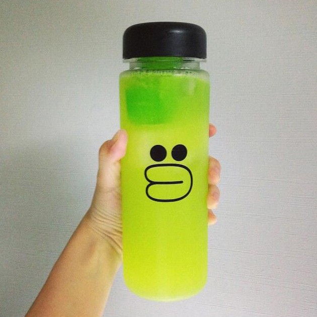 KUP - COD MURAH BOTOL MINUM SMILE - BOTTLE KARAKTER LINE POUCH WARNA